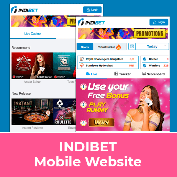 Indibet Mobile Website