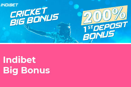Indibet Big Cricket Bonus